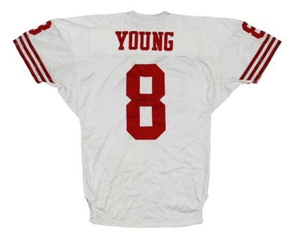 1995 Steve Young San Francisco 49ers Game Worn and Signed Road Jersey (49ers LOA)